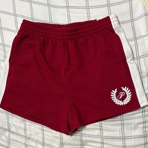 PINK Victoria’s Secret High Waist Ivy Fleece Sweat Shorts.